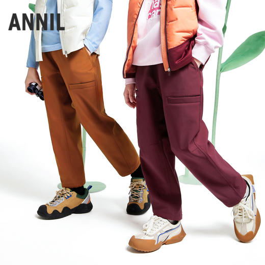 男女童全腰梭织夹裤冬季新款安奈儿童装EM446526 商品图1