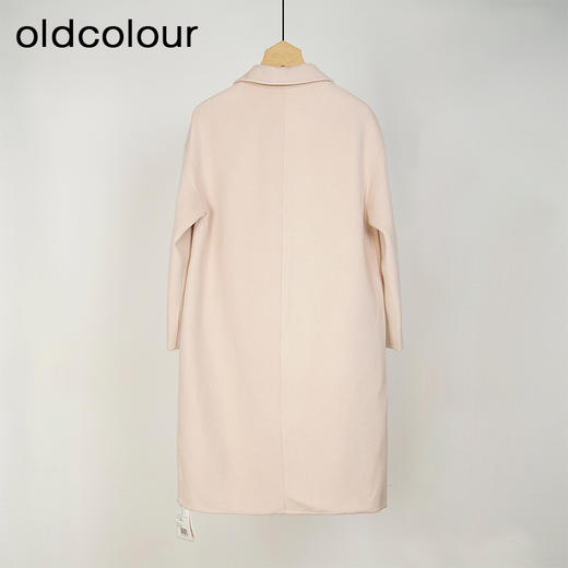 oldcolour冬季简约气质通勤显瘦直筒长款手工呢料长外套女GL41156971 商品图2