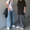 【垂感舒适 自由品味！】走过街头，青年潮流；大口袋装宝贝，随身玩物不输茅盾。穿上宽松工装牛仔裤，复古水洗味道诱人入胃。男女适用，休闲百搭，今夏热卖！ 商品缩略图3