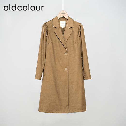 oldcolour春秋款灰色高级感气质通勤长袖西装连衣裙女GN31103877 商品图1