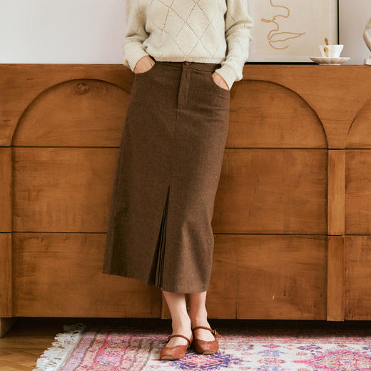 OLrain欧芮儿法式包臀A字半身裙女秋季2024年新款高级感显瘦半裙 商品图2