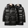 【可拆卸帽】【鹅绒服】【新款DSF】大依优型大码鹅绒中长款羽绒服外套休闲胖子大码男休闲宽松加肥加大上衣 商品缩略图7