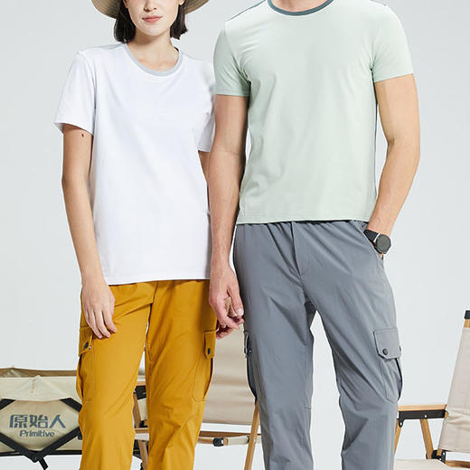 跃牌【跃LEAP-ACTIVE】系列 夏季男士圆领防晒宽松运动T恤短袖上衣4111004 商品图2