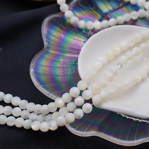 圆贝珠6mm 珠料意卡米诺手串念珠单颗珠子散珠半成品 商品图2