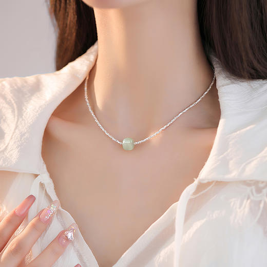 Winy925纯银梦幻碎银项链送女友闺蜜节日生日礼物 商品图1