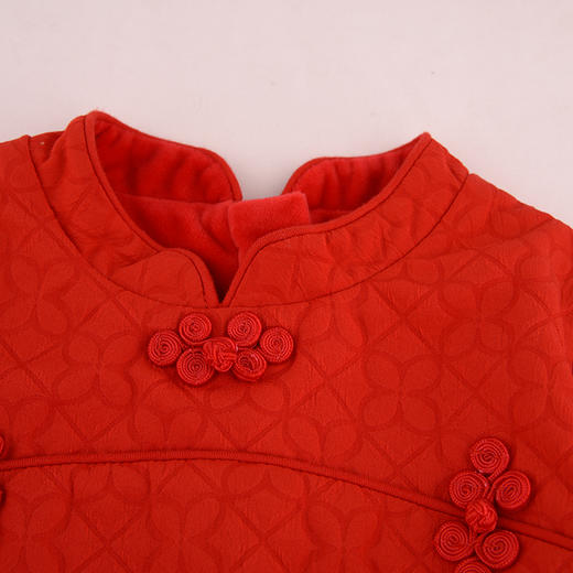 棉果果专柜同款冬季新品女童中国风加绒连衣裙M522700424665 商品图1