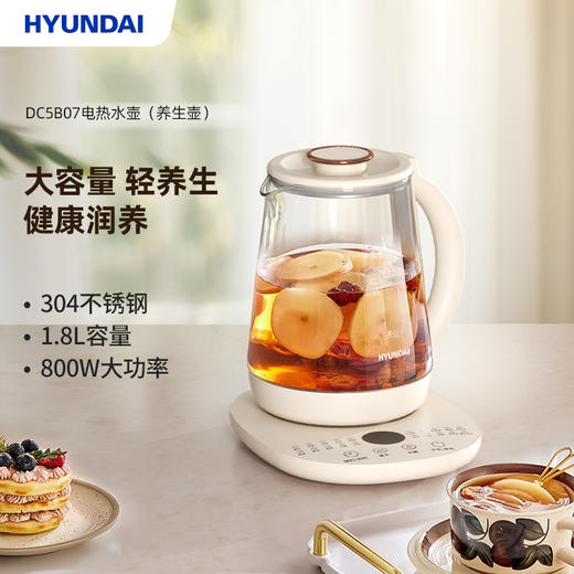 HYUNDAI1.8L大容量养生壶 DC5B07 健康润养 智能保温 商品图0