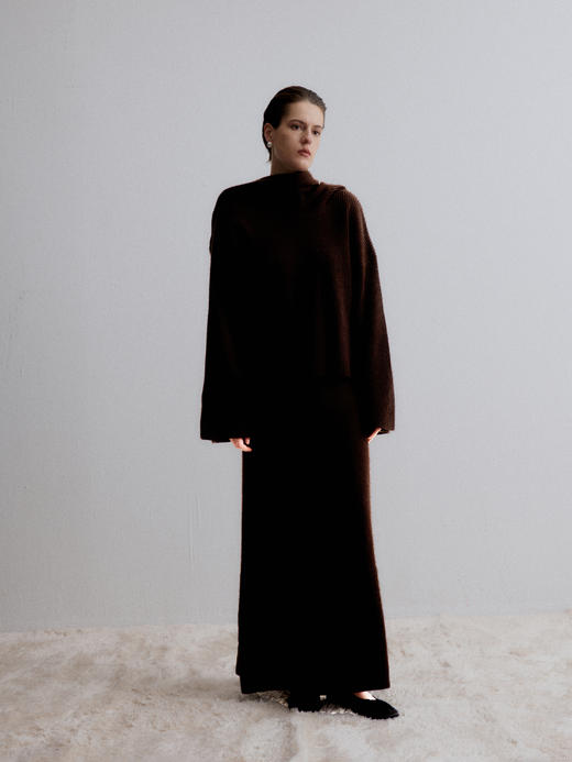 VC｜AW24067 Venus scarf knit top 针织 [ 棕 / 白 ] 商品图5