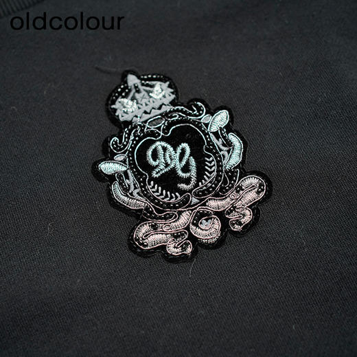 oldcolour冬季黑色气质休闲通勤宽松百搭毛织套头衫M44052411A 商品图3