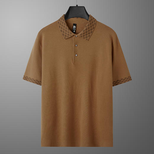 【新款DG】大依优型翻领毛衣针织衫短袖背心休闲针织衫毛背心加肥加大上衣男士胖子大码毛衫t恤打底 商品图2