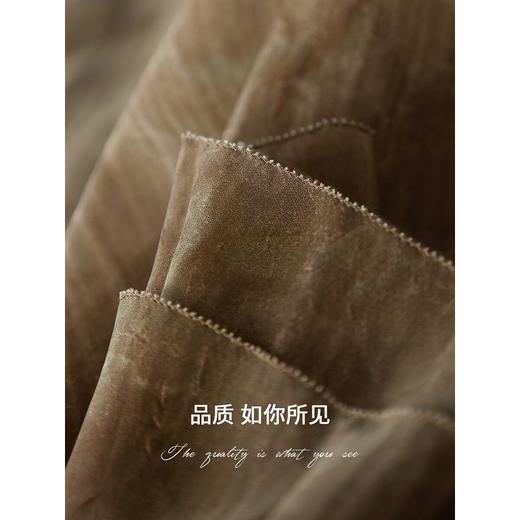 COCOBELLA重工对丝炒色折纸皱晕染微透视高领打底衫SR3075 商品图4