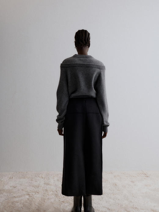 VC｜AW24046 Atlas doubled neck knit top 针织 [ 灰 / 绿 ] 商品图3