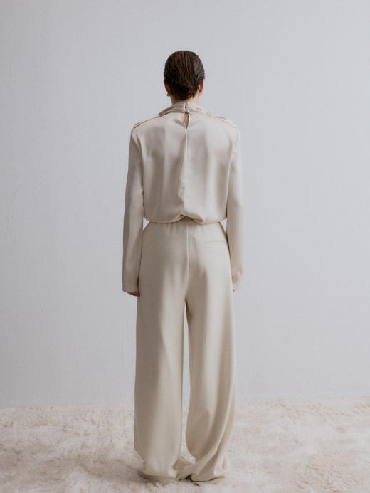 VC｜AAW24031 Willow wide trousers 松紧腰长裤 [ 白 / 棕 / 燕麦 ] 商品图6