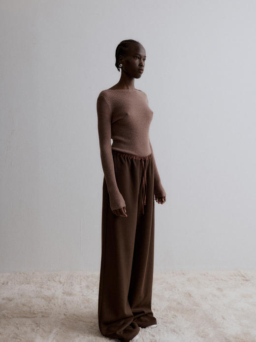 VC｜AAW24031 Willow wide trousers 松紧腰长裤 [ 白 / 棕 / 燕麦 ] 商品图11