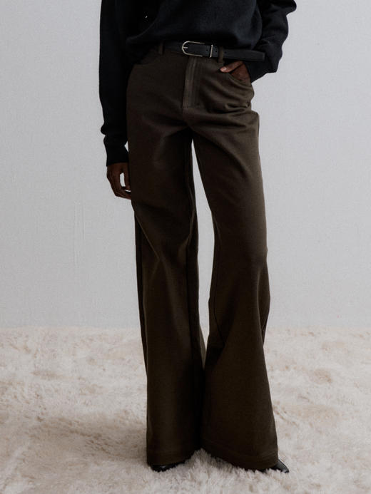 VC｜AW24048 Atlas flared jeans 长裤 [ 棕 / 白  ] 商品图1