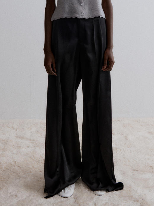 VC｜AW24024 Cosmos satin trousers 长裤 [ 黑 / 香槟白 ] 商品图1