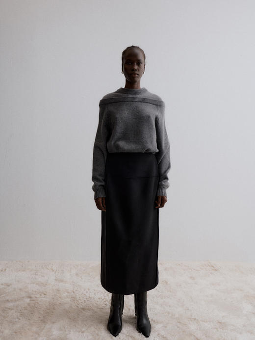 VC｜AW24046 Atlas doubled neck knit top 针织 [ 灰 / 绿 ] 商品图7