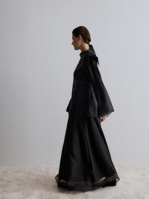 VC｜AW24022 Cedar A line skirt  [ 半身裙 黑 / 白 ] 商品图9