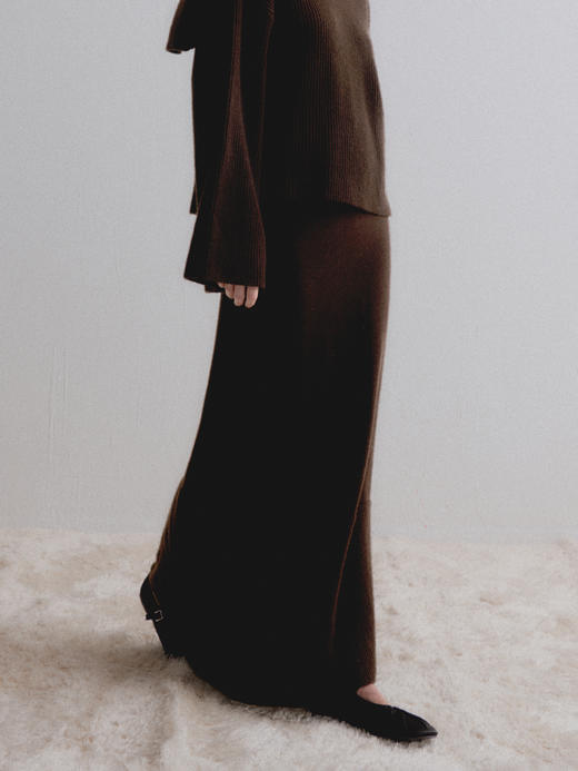 VC｜AW24068 Venus knit skirt 半身裙 [ 棕 / 白 ] 商品图0