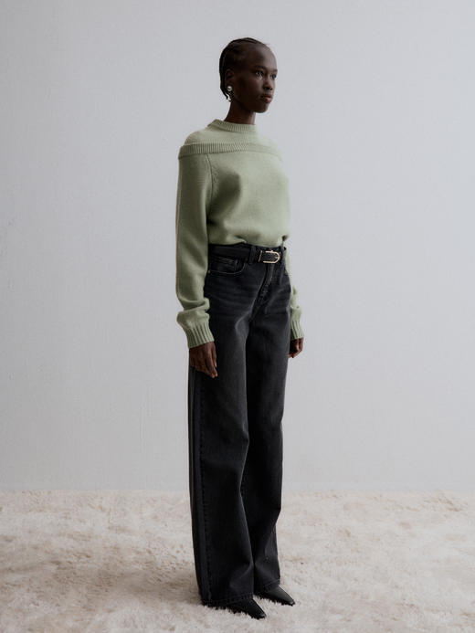 VC｜AW24046 Atlas doubled neck knit top 针织 [ 灰 / 绿 ] 商品图5