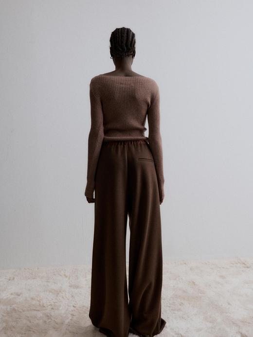 VC｜AAW24031 Willow wide trousers 松紧腰长裤 [ 白 / 棕 / 燕麦 ] 商品图12