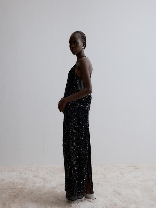 VC｜AW24027 Berta  sequin skirt  [ 亮片半身裙  白 / 黑 ] 商品图6