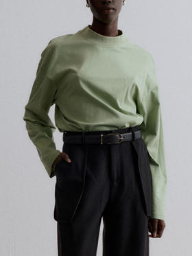 VC｜AW24043 Pamira basic sweater 针织 [ 白 / 绿 ]