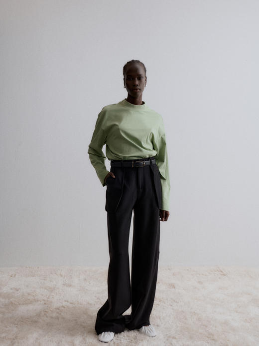 VC｜AW24043 Pamira basic sweater 针织 [ 白 / 绿 ] 商品图3