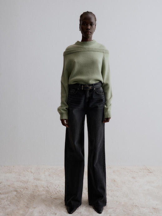 VC｜AW24046 Atlas doubled neck knit top 针织 [ 灰 / 绿 ] 商品图4