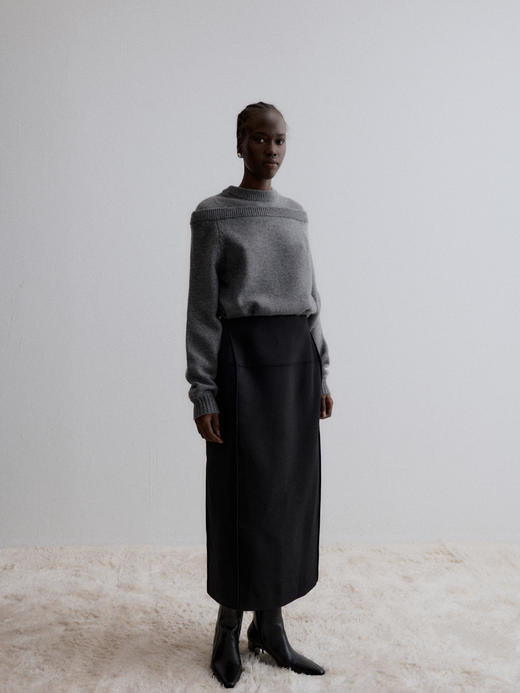 VC｜AW24046 Atlas doubled neck knit top 针织 [ 灰 / 绿 ] 商品图2