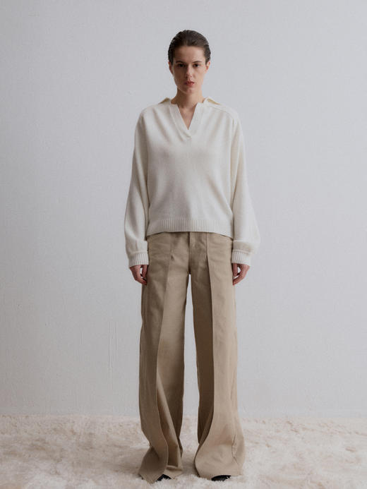 VC｜AW24060 Willow polo cashmere 针织 [ 白 ] 商品图1
