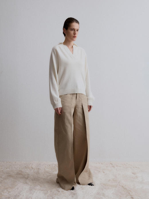 VC｜AW24060 Willow polo cashmere 针织 [ 白 ] 商品图2
