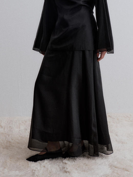 VC｜AW24022 Cedar A line skirt  [ 半身裙 黑 / 白 ] 商品图12