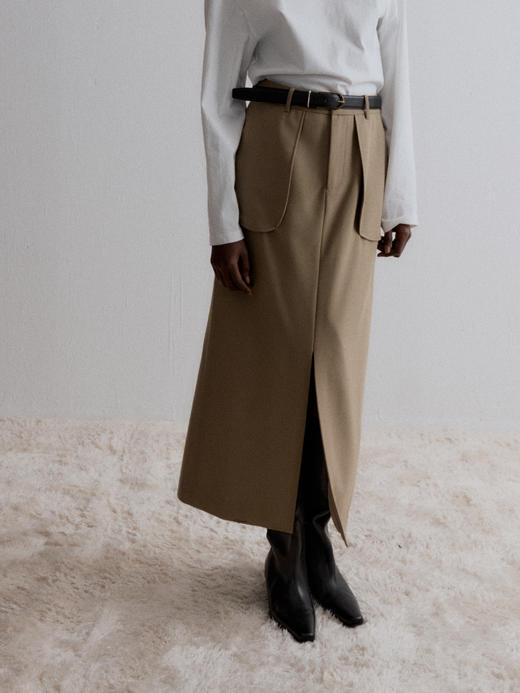 VC｜AW24061 Pamira pocket skirt  半身裙 [ 黑 / 卡其 ] 商品图3