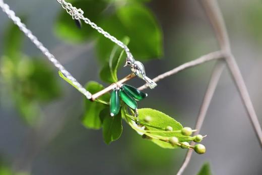 充满生趣的竹节小鸟锁骨链 商品图0