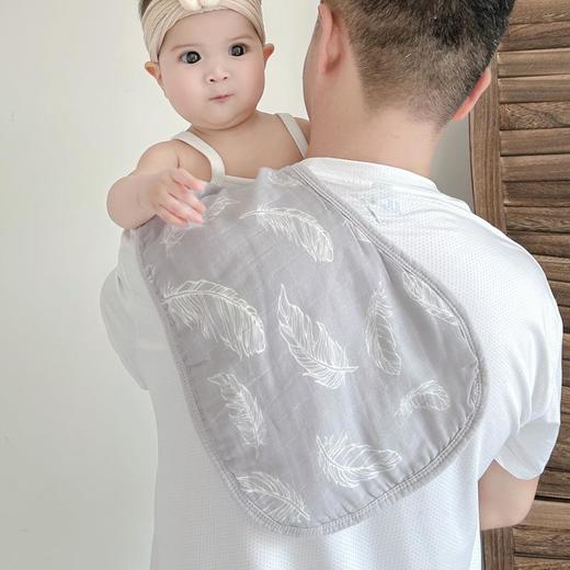 a类婴儿口水巾 竹棉纱布围兜围嘴婴儿用品 宝宝护肩防溢奶拍嗝巾 商品图2