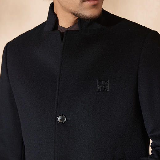 【中华立领】柒牌毛呢大衣男2024秋冬新款商务绅士含羊毛保暖外套	127D70100 商品图2