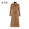 EITIE爱特爱冬新款气质立领收腰显瘦高级感长款羊毛骆驼绒毛呢大衣8014721 商品缩略图5