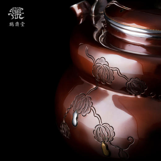 鹤鼎堂银壶于渚系列敬之錾刻葫芦汤沸（缺货） 商品图2