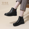 信诺真皮软底女士短靴2024冬季新款妈妈鞋皮鞋中老年靴子加绒棉鞋M767-9D 商品缩略图2