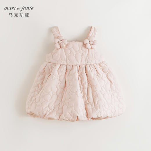 马克珍妮女童立体花朵绗棉花苞吊带裙2024年秋冬新款240962 商品图2