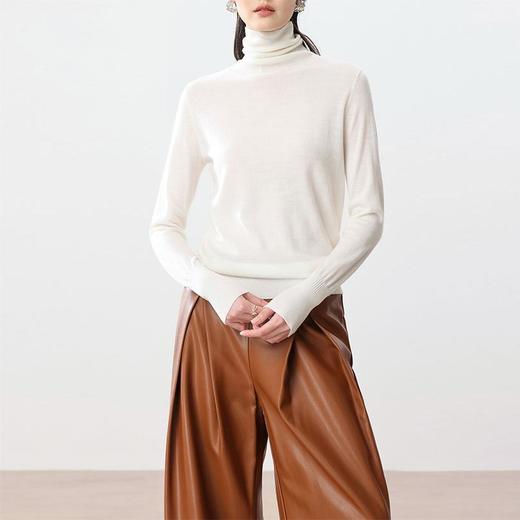 【高货wl】全新升级【铂金会员220/天猫289/差价69】(04900) 洛诗琳亲肤舒适*美利奴羊毛无缝堆堆领气质羊毛衫 商品图4