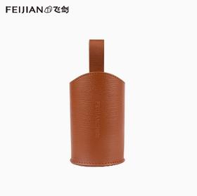 飞剑头层牛皮复古手提杯套云动290ml