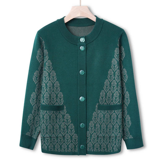 【中老年新款针织衫】开衫大码妈妈装 秋季毛衣外套 老人奶奶宽松上衣女  商品图7