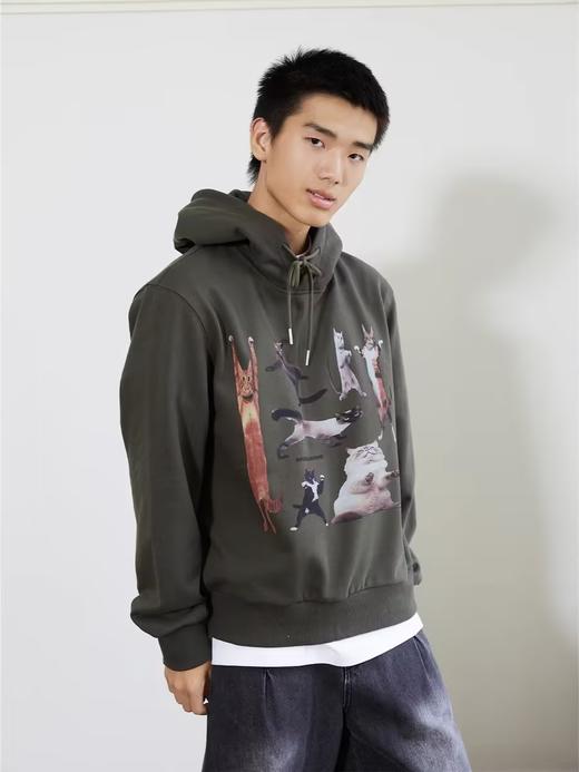 Mood Like Me/MWY2415/跳舞猫创意数码直喷连帽卫衣 商品图3