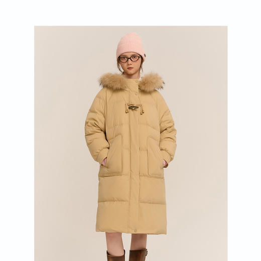 TeenieWeenie小熊简约连帽羽绒服女冬季羽绒服TTJD24OT05Z 商品图1