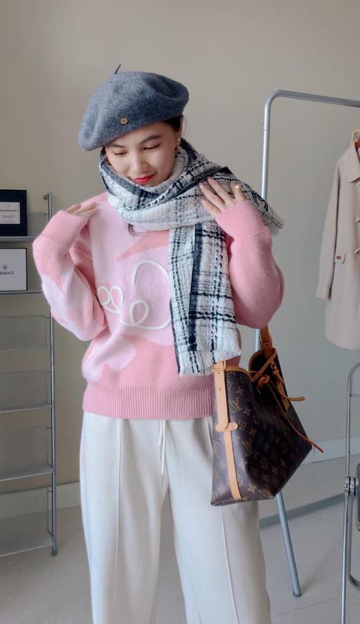 商场同步Sonia同款奶盖慕斯好看花朵毛衣 商品图7