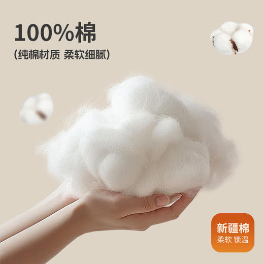 洁丽雅秋冬款纯棉女士保暖套装柔软舒适大圆领修身长袖长裤套装女 商品图1