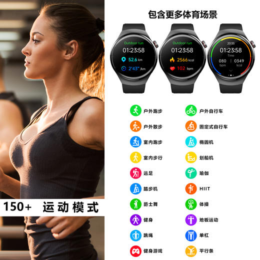 聚美戴多功能健康监测智能电话手表F600  高清大屏健康助手无创测血糖无线蓝牙通话 商品图2