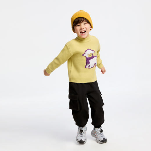 男童复合绒软壳裤冬季新款安奈儿童装实体店同款XB446837 商品图3